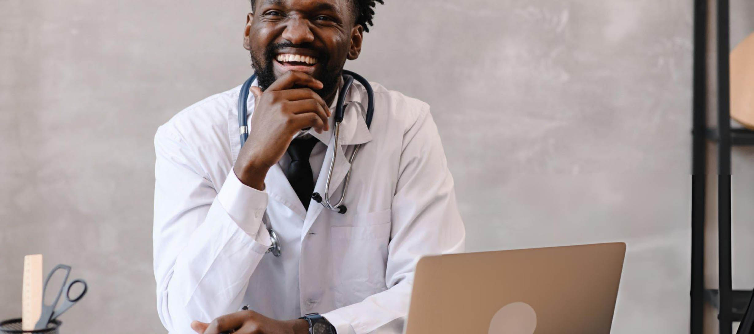 African doctor providing professional care